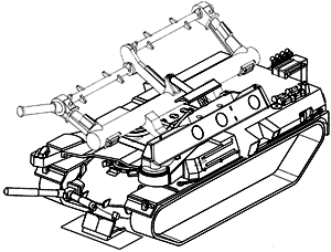 Mini-Tanks Military - German Federal Army (BW) - Armored Fighting Vehicles -- Keiler ("Wild Boar") Armored Mine Clearing Vehicle