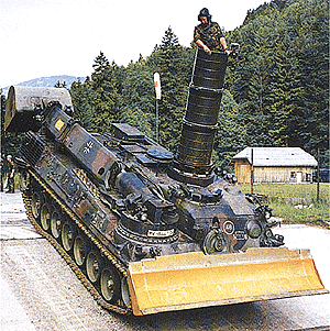 Mini-Tanks Military - German Federal Army (BW) - Armored Fighting Vehicles -- Dachs ("Badger") Armored Engineer Vehicle w/Dozer Blade & Shovel