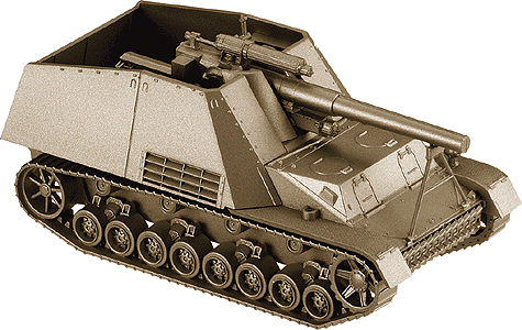MiniTanks - Military - Former German Army WWII - Self-Propelled Guns -- "Hummel" (Bumble Bee) w/150mm 18 L/30 Howitzer