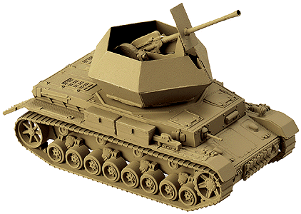 MiniTanks - Military - Former German Army WWII - Self-Propelled Guns -- Flakpanzer 4 "Ostwind" (East Wind) Anti-Aircraft Gun