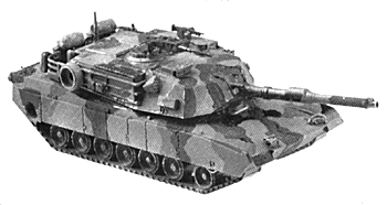 Mini-Tanks Military US/NATO Battle Tanks -- M1A1/M1A2 "Abrams" in 3-Tone Camouflage Paint (1 Tank w/Optional Parts)