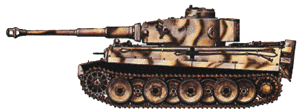 Minitanks - Military - Former German Army WWII - Heavy Tanks -- Mark VI "Tiger" - Camouflage Paint in Display Box