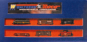Diesel Freight -- Alco Demo Unit Diesel, 4 Cars, Caboose - Less Track & Power Pack