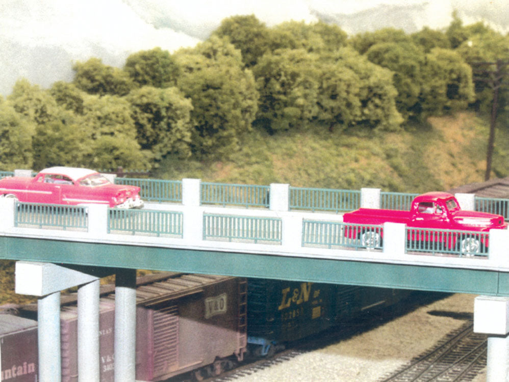 Wrought Iron Highway Overpass -- Kit - 50' Scale-2