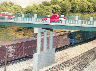 Wrought Iron Highway Overpass w/Adjustable Piers -- 50' w/Pier