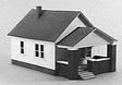 One-Story House w/Front Porch -- Kit - 3 x 4-3/8"  7.7 x 11.2cm-1