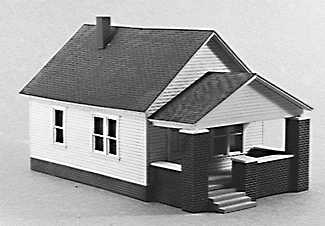 One-Story House w/Front Porch -- Kit - 3 x 4-3/8"  7.7 x 11.2cm-1
