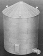 Grain Bin w/30-Degree Peaked Top -- Scale Height: 33'  10.1m