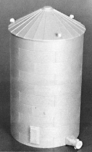 Grain Bin w/30-Degree Peaked Top -- Scale Height:  44'  13.4m