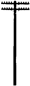 2-Arm Railroad Telephone Poles -- Kit - 18 Poles & 36 Crossarms (brown)-1