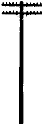2-Arm Railroad Telephone Poles -- Kit - 18 Poles & 36 Crossarms (brown)-1