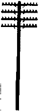 Railroad Telephone 4-Arm Poles -- Kit - 12 Poles & 48 Crossarms (brown)-1