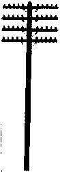 Railroad Telephone 4-Arm Poles -- Kit - 12 Poles & 48 Crossarms (brown)-1