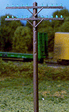 Railroad Telelphone Crossarms Only - Clear Plastic -- Set of 36; Fits 628-30, or 40 (Both sold separately)