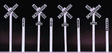 Crossbuck and Milepost Set