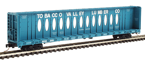 73' Centerbeam Flatcar w/Opera Windows - Single Car -- Tobacco Valley