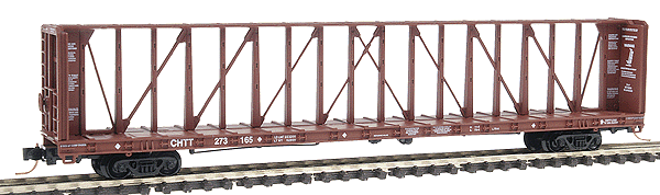 73' Single Panel Centerbeam Flatcar -- CHTT (Freight Car Red)