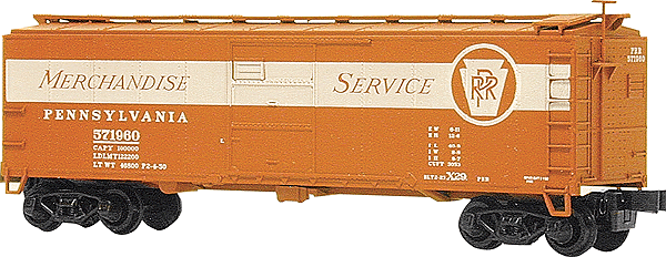 X-29 Boxcar 1924 Body w/Steel Plate Ends -- Pennsylvania Railroad "Merchandise Service"