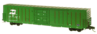 PC&F 62' Insulated Beer Boxcar w/12' Door - Ready to Run -- Burlington Northern (Cascade Green, white, Logo Over Reporting Marks)