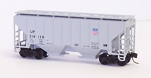 3000 Cubic Foot 2-Bay Covered Hopper - Assembled - Single Car -- Union Pacific w/Micro Trains Trucks & Couplers (CANCELLED)