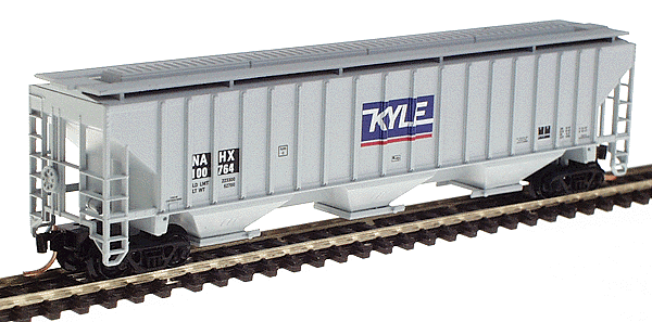 4750 Cubic Foot PS-2CD 3-Bay Covered Hopper - Assembled -- Kyle w/Micro Trains Trucks & Couplers