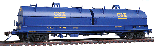 100-Ton Evans Coil Car w/Round Hoods - Ready to Run -- CSX (blue, yellow)