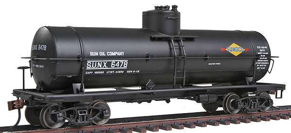 Type 103W 10,000 Gallon Welded Tank Car - Ready to Run -- Sunoco (Pre-1953 Scheme)