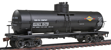 Type 103W 10,000 Gallon Welded Tank Car - Ready to Run -- Sunoco (Pre-1953 Scheme)