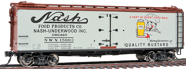 Wood Ice Reefer - Ready to Run -- Nash Food Products (gray)