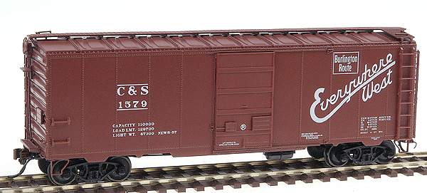 4-3-1 6' Door, Riveted 10'6" Boxcar - Assembled -- Colorado & Southern (Mineral Brown)