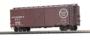 40' AAR Double Door Boxcar w/"W" Corner Post -- Atlantic Coast Line (red)