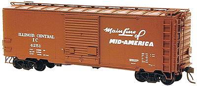 4/3/1 10' 6" Boxcar w/Riveted 8' Single Door -- Illinois Central