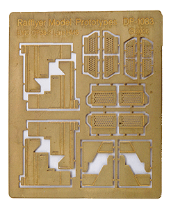 EMD US-Built Diesel Steps (Photo-Etched Metal Kit) -- Late GP38-2 w/High Middle Steps, CP, Soo Units