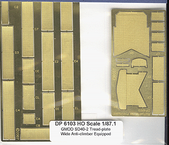 GMDD Locomotive Treadplate (Photo-Etched Metal) -- For SD40-2 Wide Anti-Climber Tread-plate