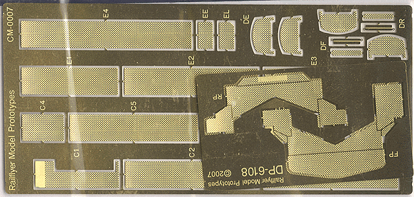EMD Locomotive Treadplate (Photo-Etched Metal) -- For Standard Production SD38-2 & SD40-2, 88" Wide