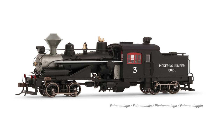 2-Truck Heisler - Standard DC -- Pickering Lumber Corp. 3 (black, graphite, white, red)