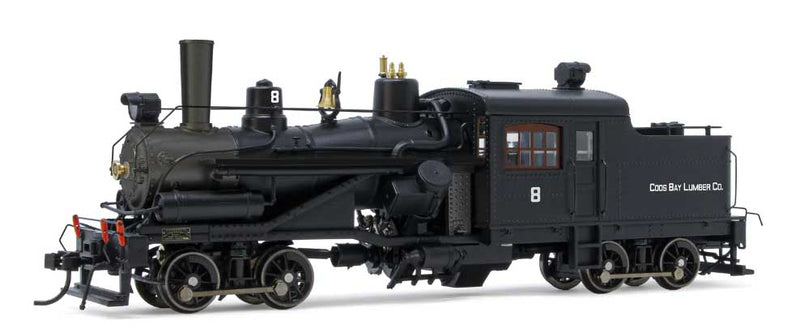2-Truck Heisler - Standard DC -- Coos Bay Lumber Co. #8 (black, graphite)