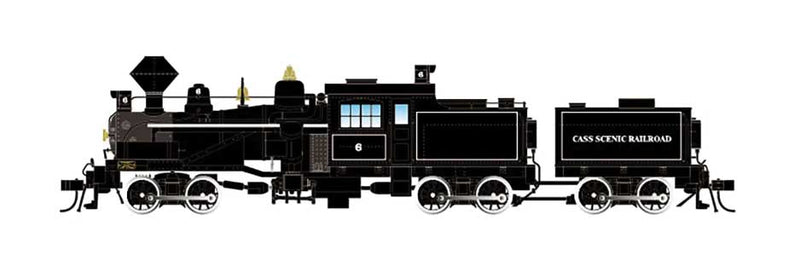 3-Truck Heisler - Standard DC -- Cass Scenic Railroad #6 (black, graphite)