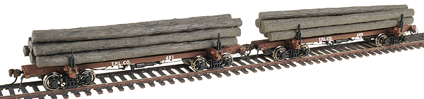 Skeleton Log Car - 2 Pack; Ready-to-Run -- Pacific Lumber