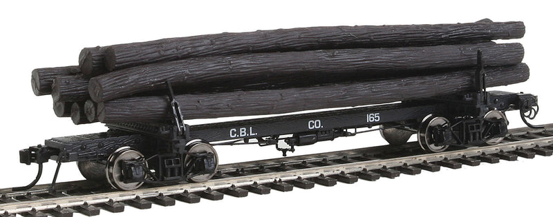 38' Skeleton Log Car 2-Pack - Ready to Run -- Coos Bay Lumber Co.