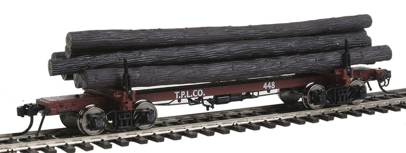 38' Skeleton Log Car 2-Pack - Ready to Run -- Pacific Lumber Co.