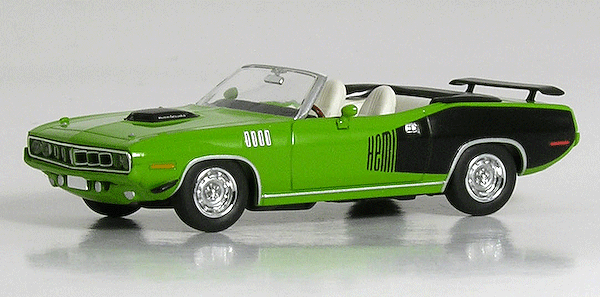 1971 Plymouth Hemi Cuda Convertible - Assembled -- Top Down (Sassy Grass Green)