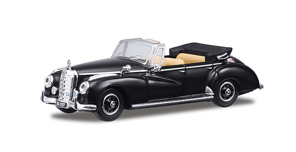 1955 Mercedes-Benz 300c Cabriolet Limousine -- Top Down (black)