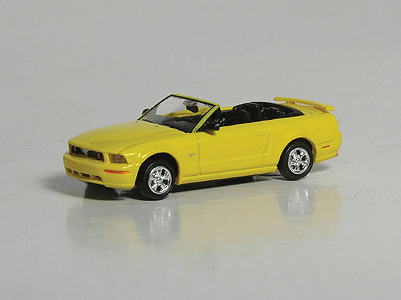 American Automobile 2005 Ford Mustang GT Convertible -- Yellow (Top Down)