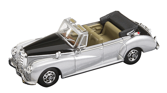 1955 Mercedes Benz 300C Cabriolet -- Top Down (silver, black)