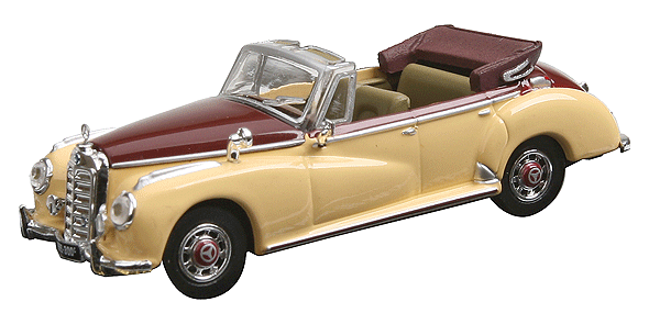 European Automobile - 1955 Mercedes Benz 300C Cabriolet -- Top Down (gold, coffee)