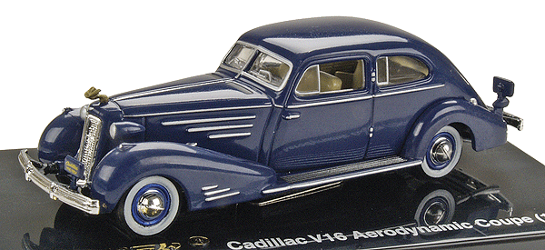 American Automobile - 1934 Cadillac V16 Aerodynamic Coupe -- Dark Blue