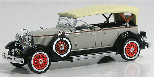 American Automobile - 1931 Lincoln Model K Convertible Sedan -- Top Up (gray, beige)