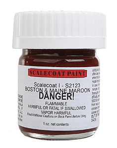 Scalecoat II Railroad Paint 1oz  29.6ml -- Boston & Maine Maroon
