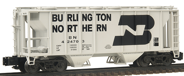 2-Bay PS-2 Hopper -- Burlington Northern #1 (gray)